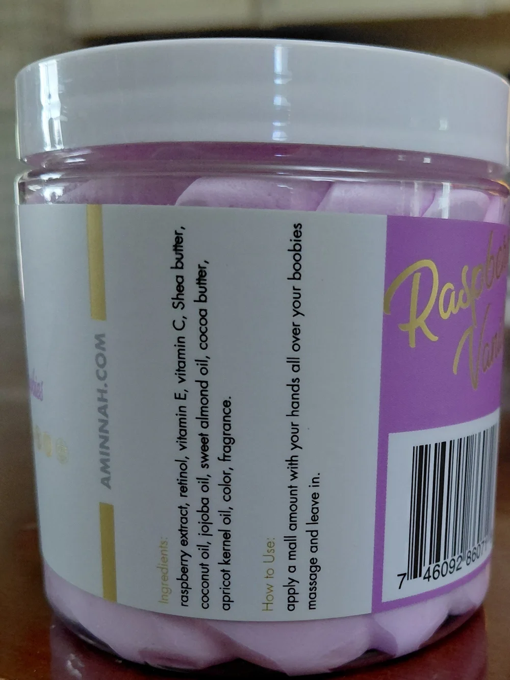 Aminnah Raspberry Vanilla Boobies Butter